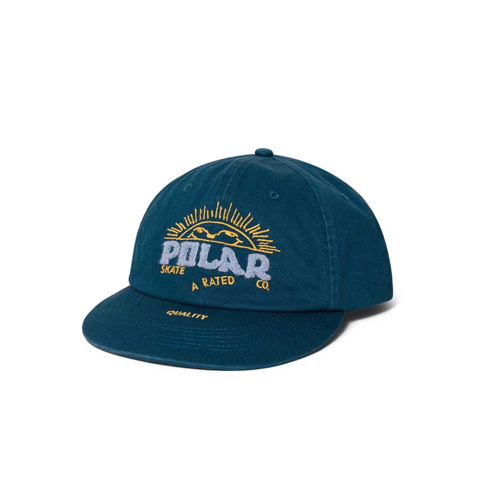 Polar 'Cheeky Sun' 6 Panel Ramy Cap (Petrol)