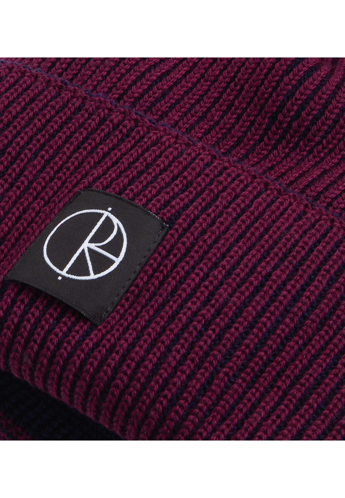Polar 'Lines' Merino Beanie (Wine / Navy)