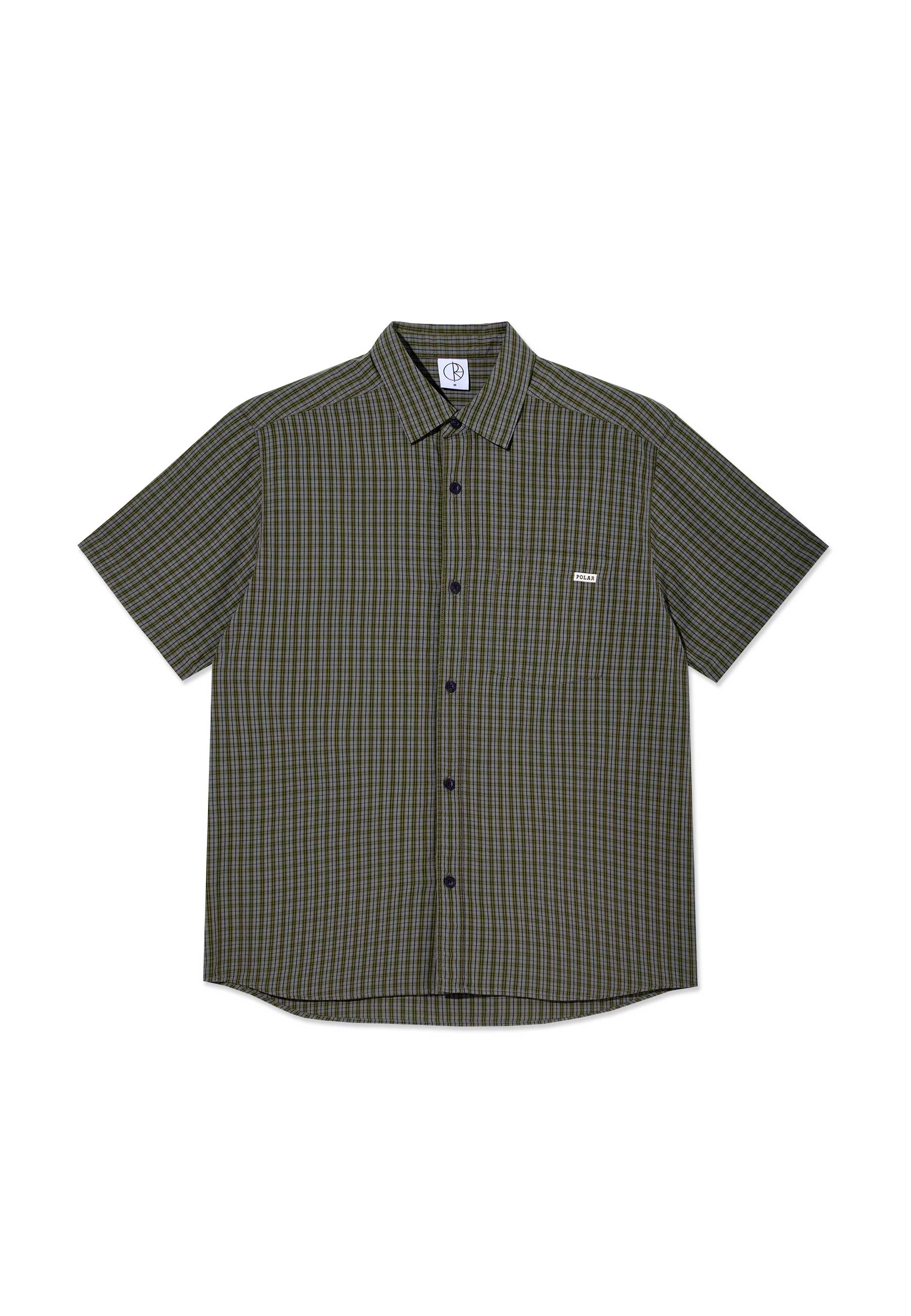 Polar 'Mitchell' Short Sleeve Shirt (Black / Green)