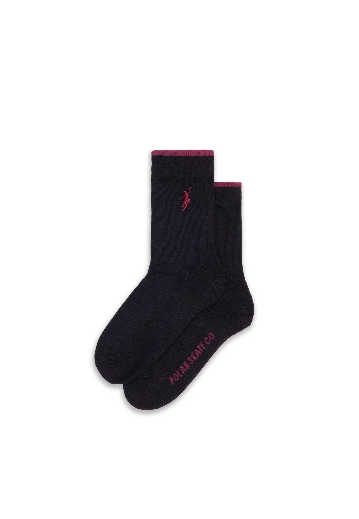 Polar 'No Complies Forever' Business Socks (Black / Redcurrant)