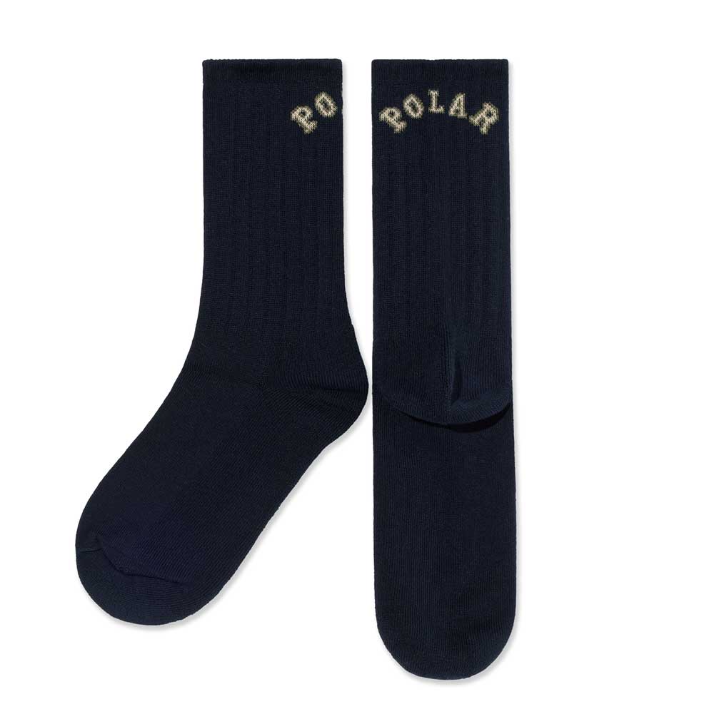 Polar 'College' Large Rib Socks (Dark Navy)