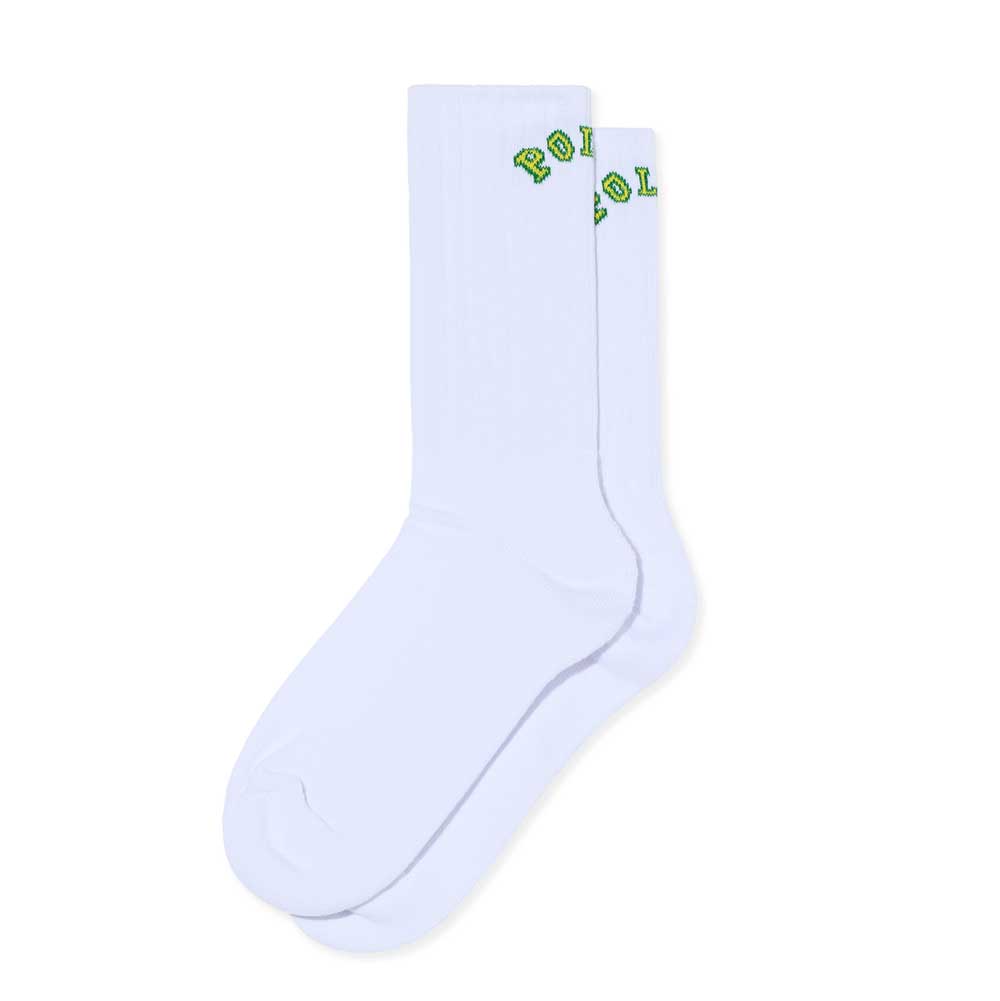 Polar 'College' Large Rib Socks (White)