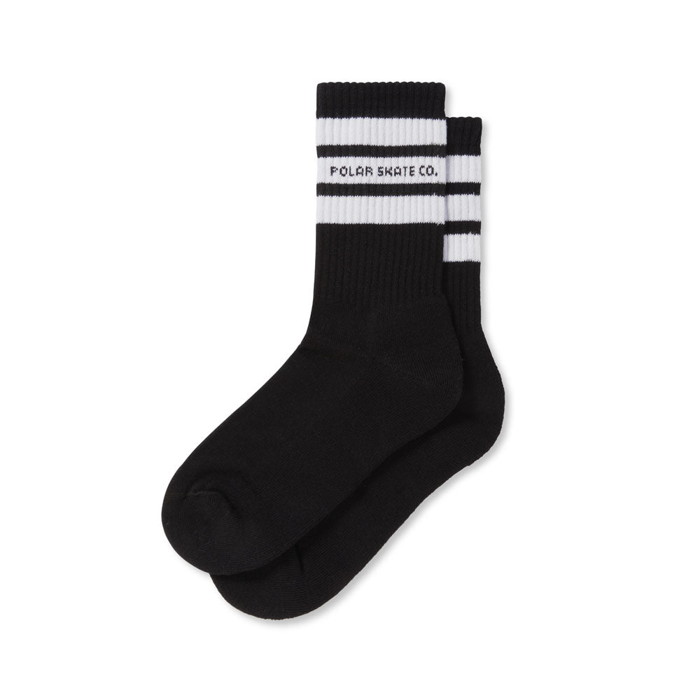 Polar 'Fat Stripe' Rib Socks (Black)