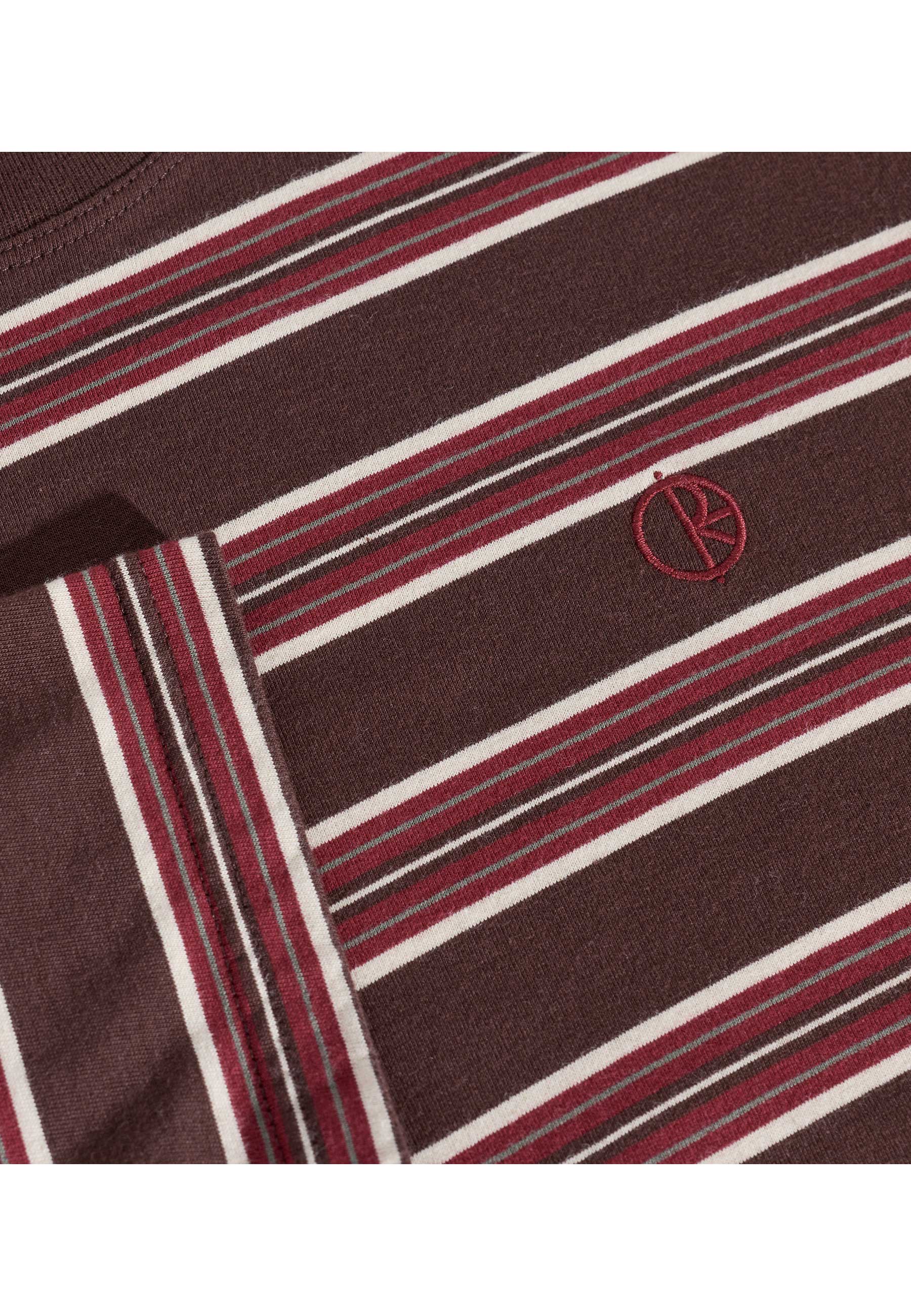 Polar 'Stripe' T-Shirt (Brown / Red)