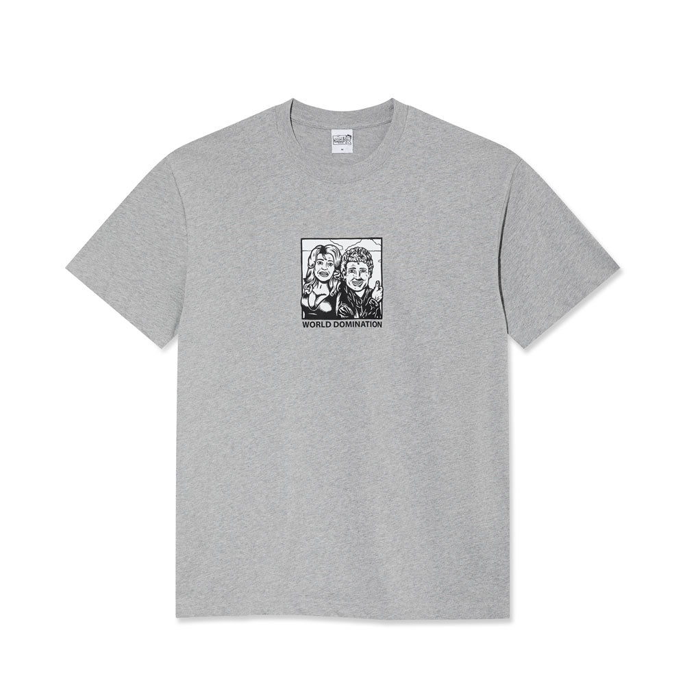 Polar 'World Domination' T-Shirt (Heather Grey)
