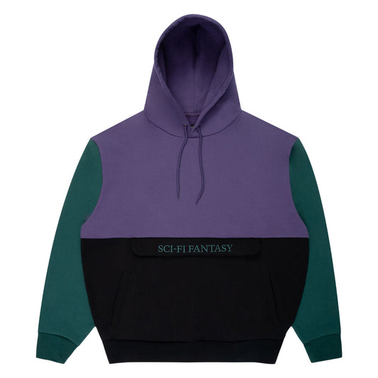 Sci-Fi Fantasy 'Colorblocked' Hood (Purple / Black)