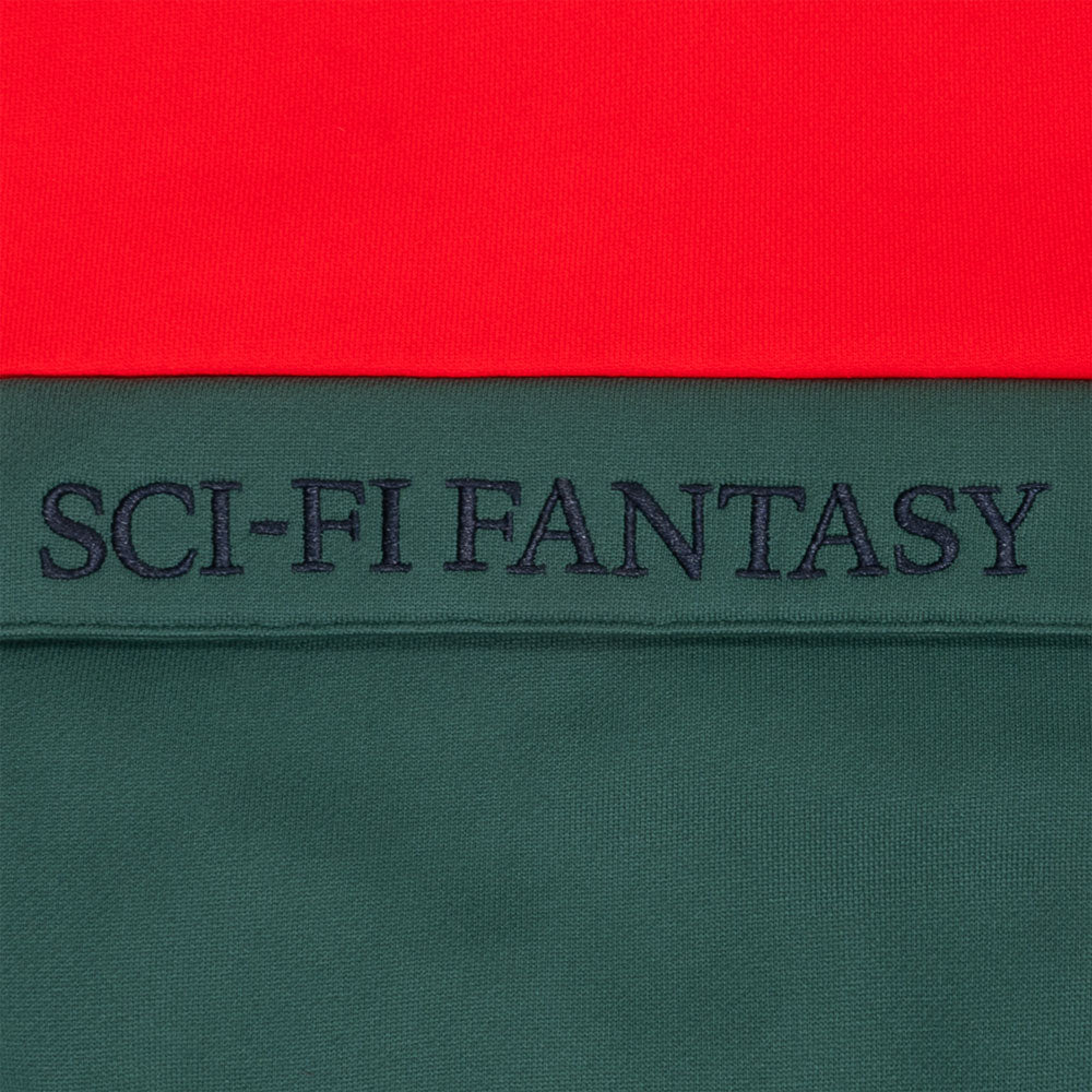 Sci-Fi Fantasy 'Colorblocked' Hood (Red / Green)