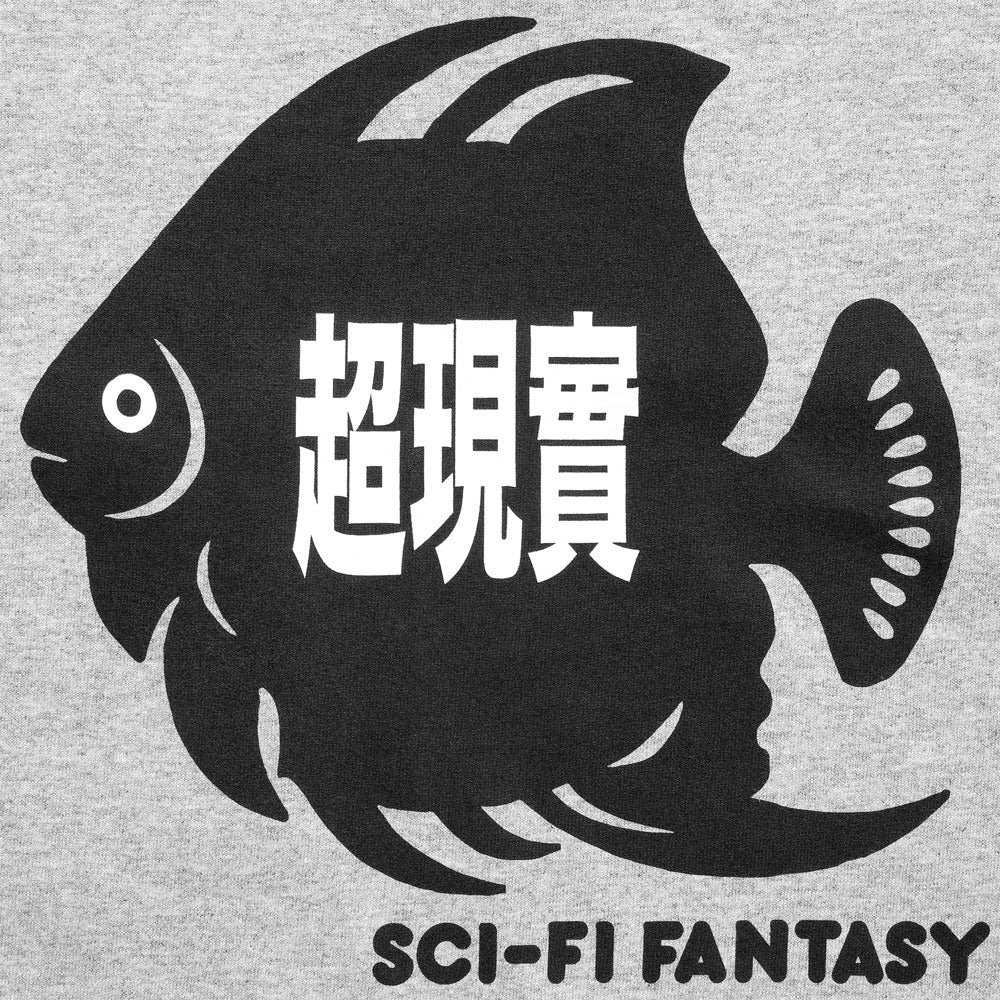 Sci-Fi Fantasy 'Fish' Pocket T-Shirt (Heather Grey)