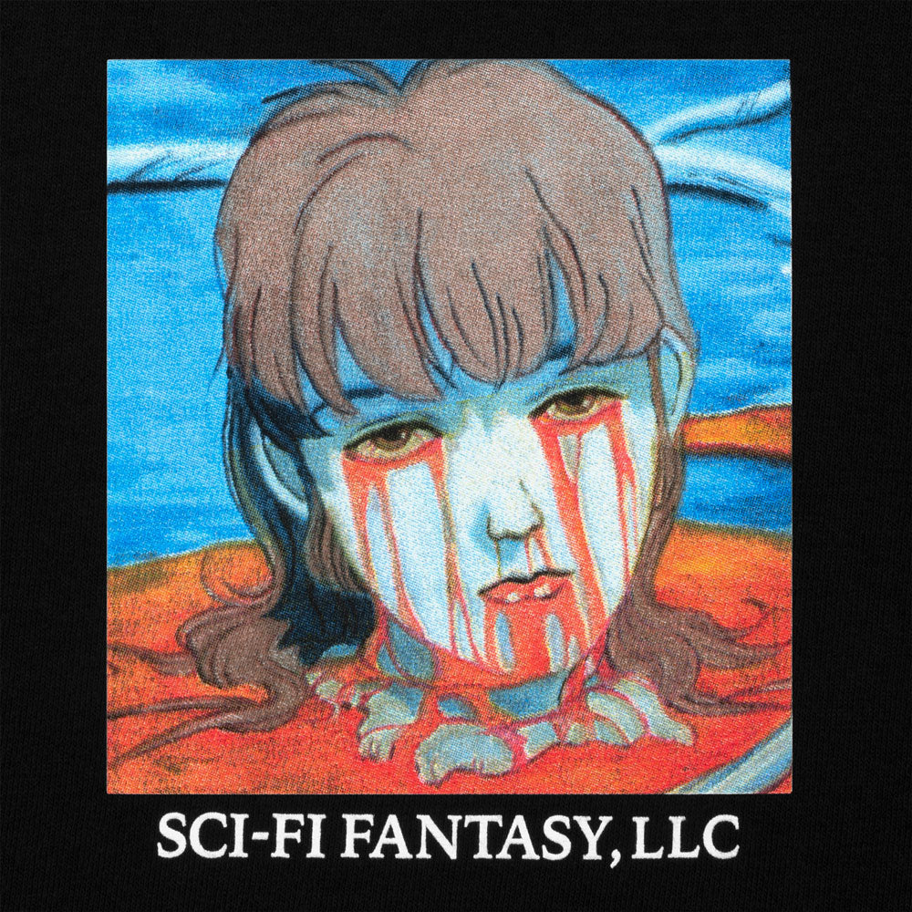 Sci-Fi Fantasy 'Leaking Eyes' T-Shirt (Black)