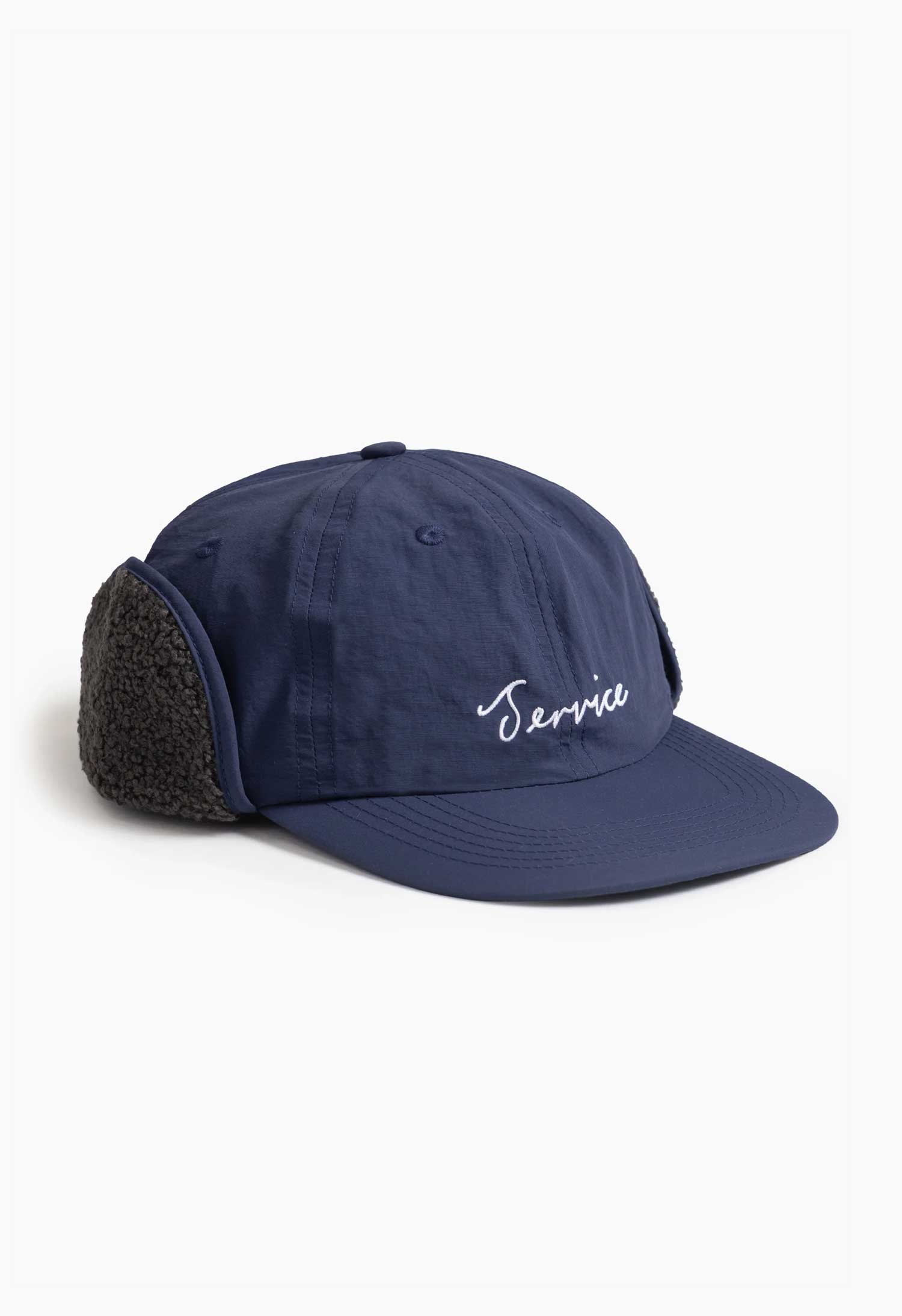 Service Works 'Script' Trapper Cap (Navy)