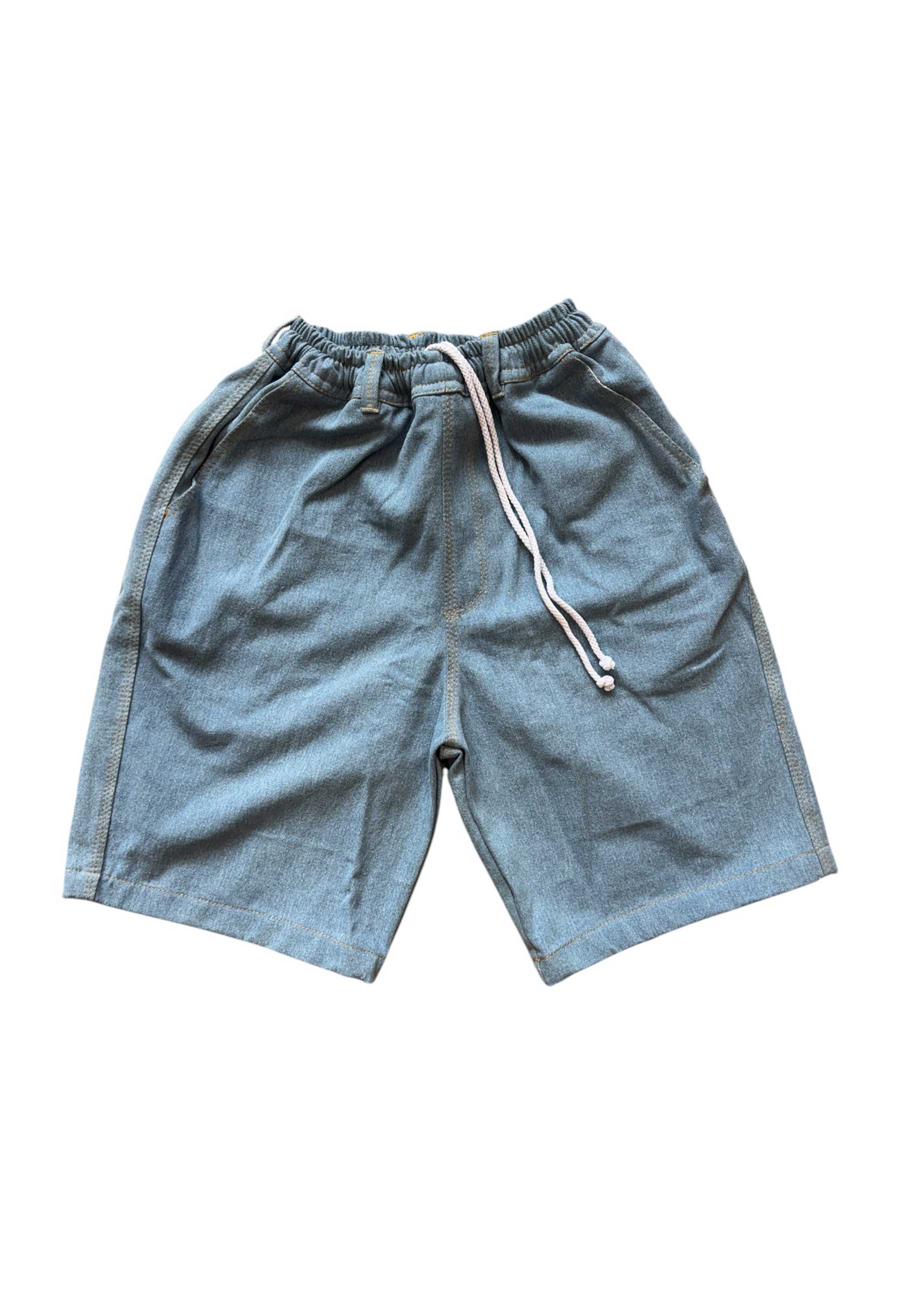 Sex 'Heads Guy' Baggy Denim Shorts (Light Blue)