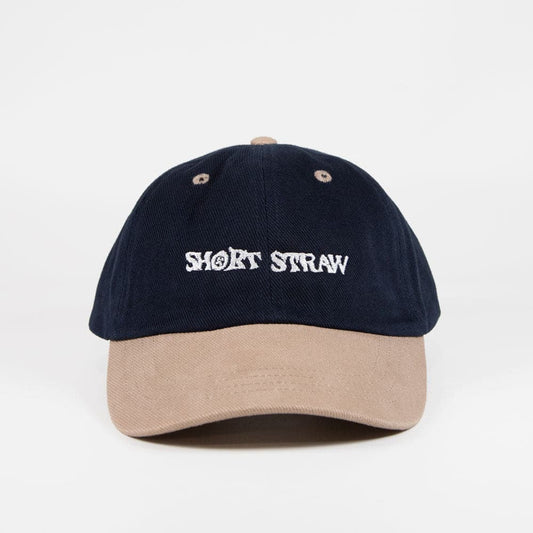Short Straw 'Logo' 6 Panel Cap (Navy / Taupe)