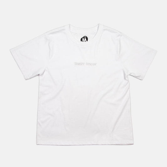 Short Straw 'Logo EMB' ENBY Fit T-Shirt (White)