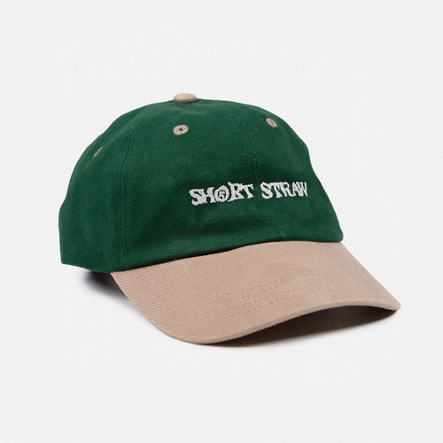 Short Straw 'Logo' 6 Panel Cap (Green / Taupe)