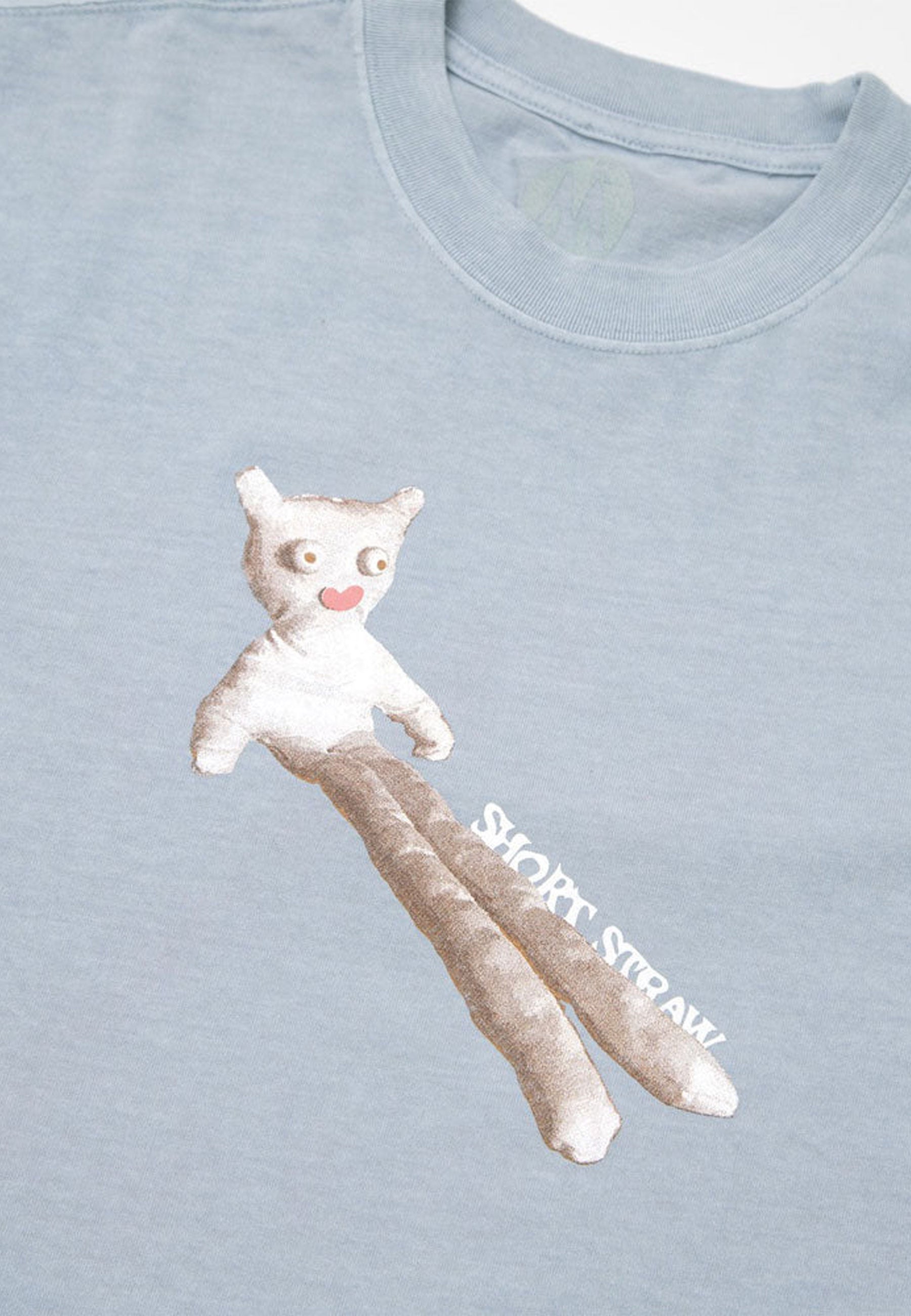 Short Straw 'Legsley' ENBY Fit T-Shirt (Faded Blue)