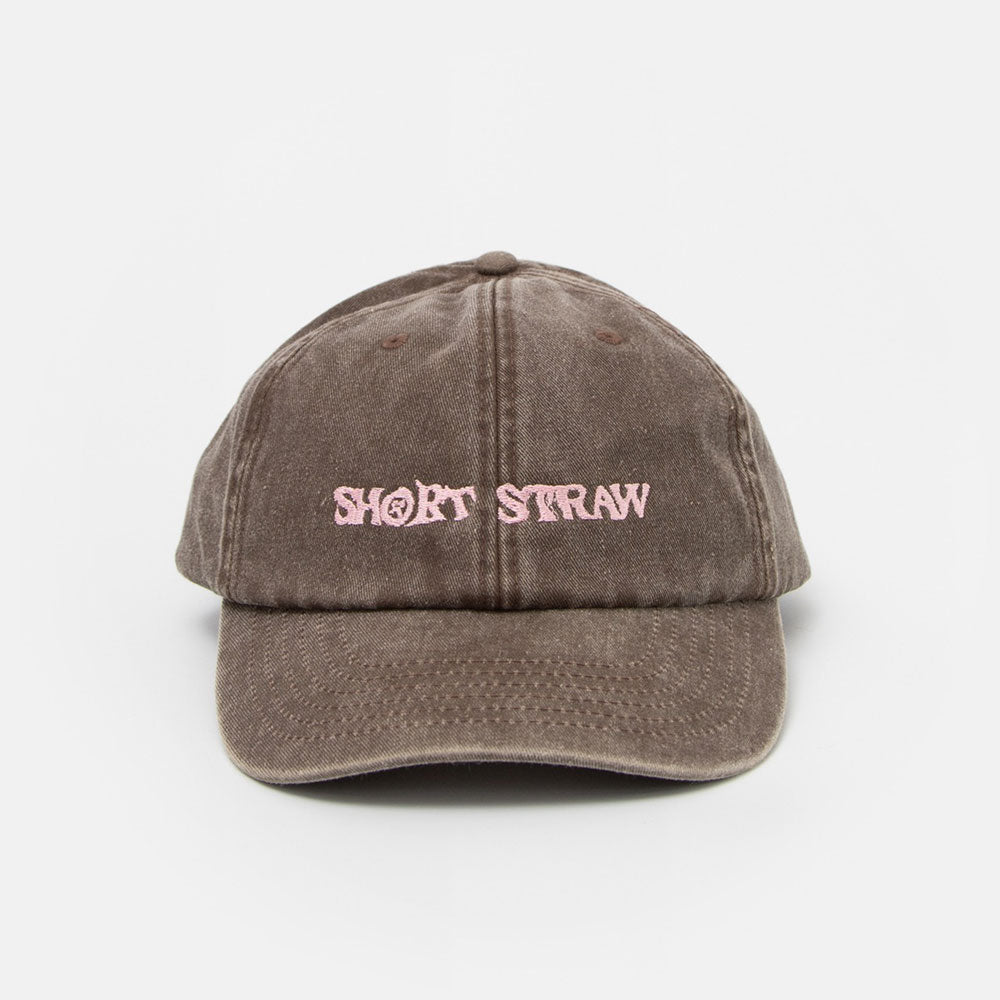 Short Straw 'Logo' 6 Panel Cap (Faded Black / Pink)