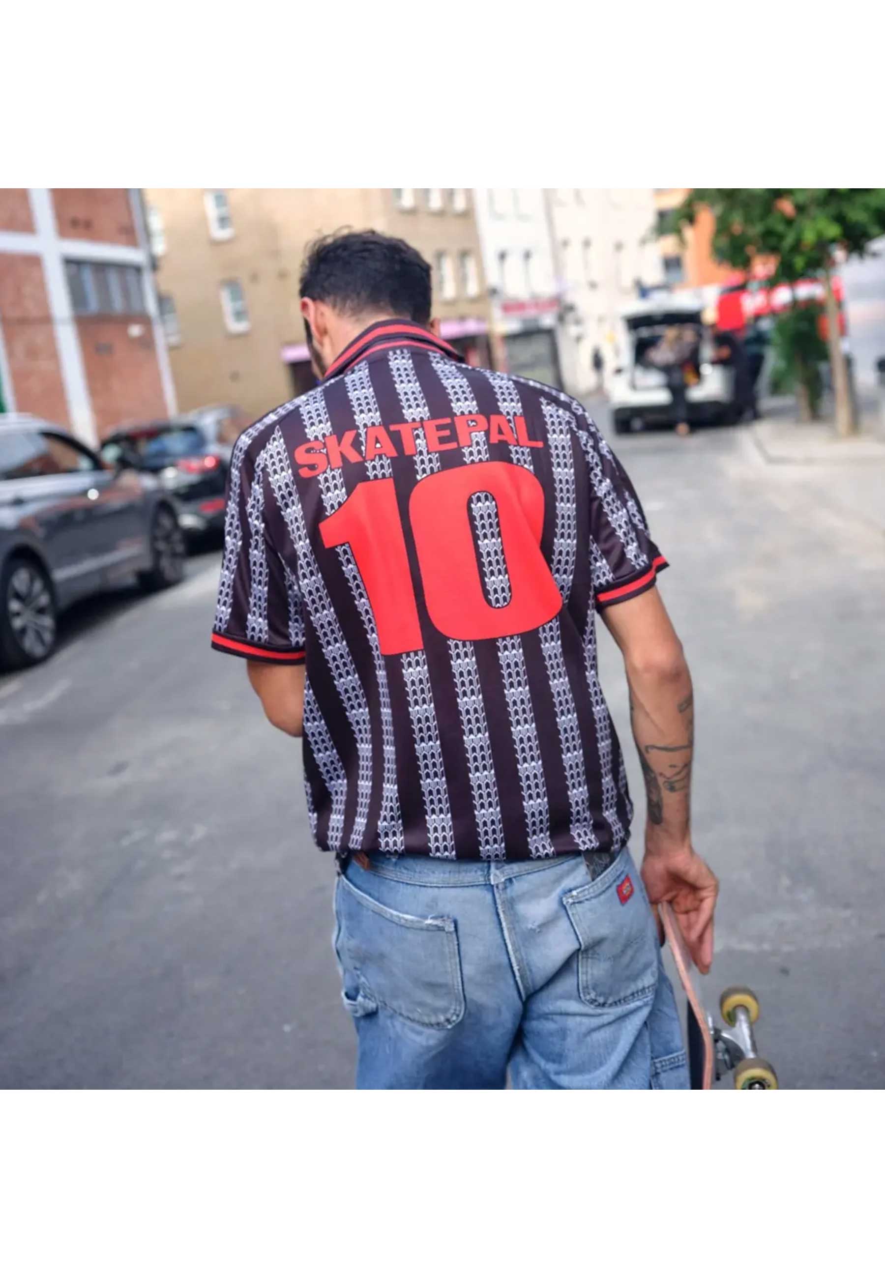 SkatePal '10 Year Anniversary' Football Shirt (Black)