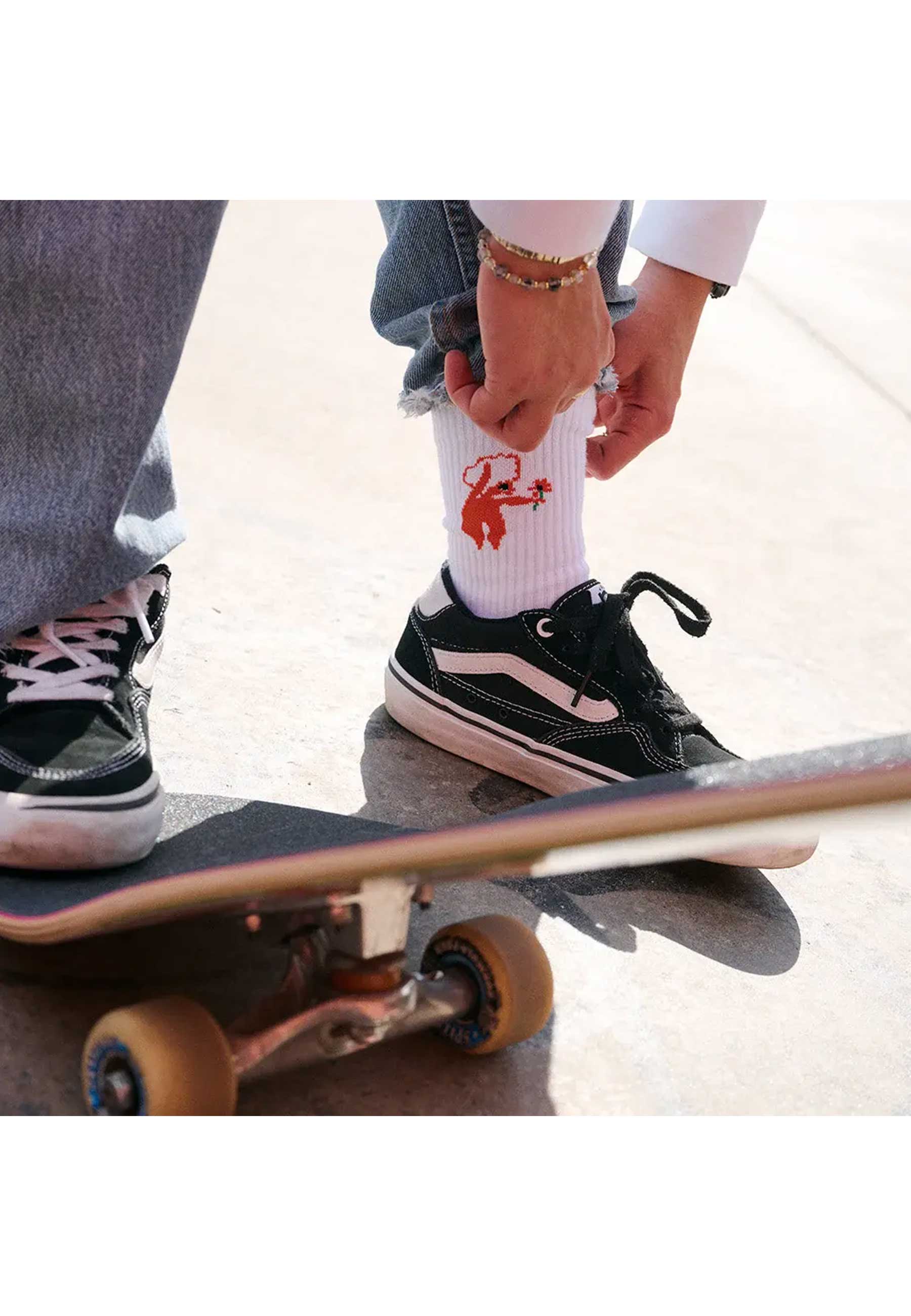 SkatePal X Sabri Sundos Socks (White)