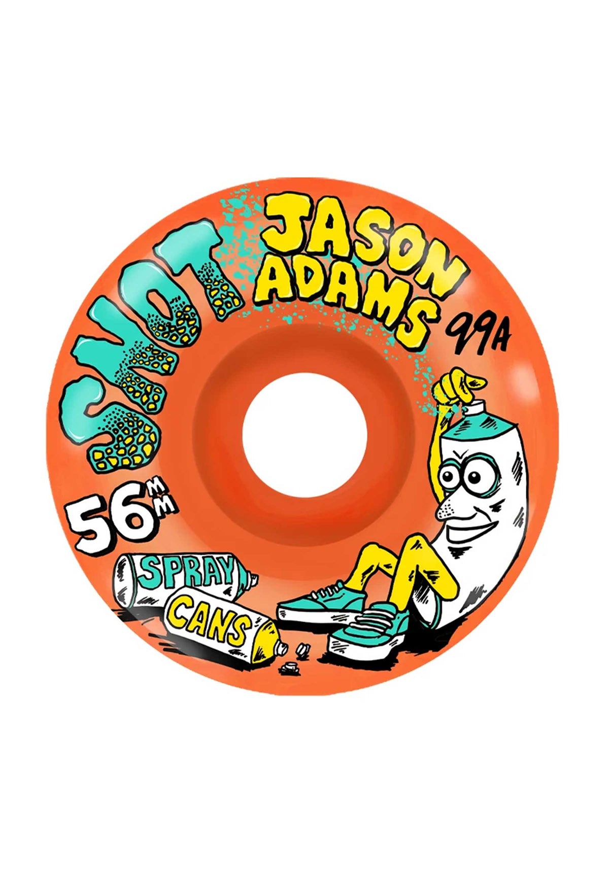Snot 'Jason Adams Spray Cans' 56mm 99A Wheels (Neon Orange)
