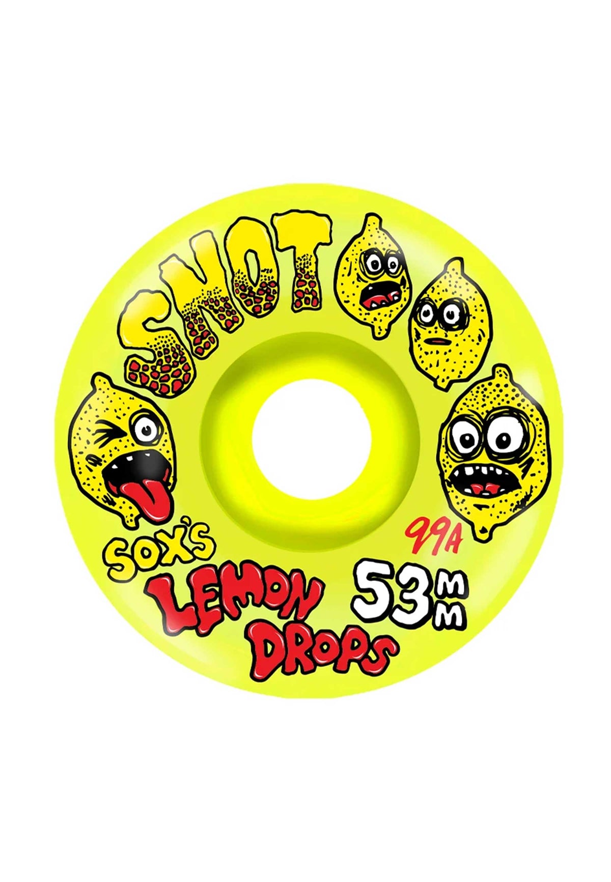 Snot 'Sox Lemon Drops' 53mm 99A Wheels (Yellow)