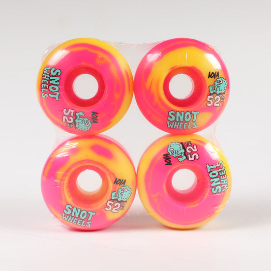 Snot 'Swirls' 52mm 101A Wheels (Pink / Yellow)