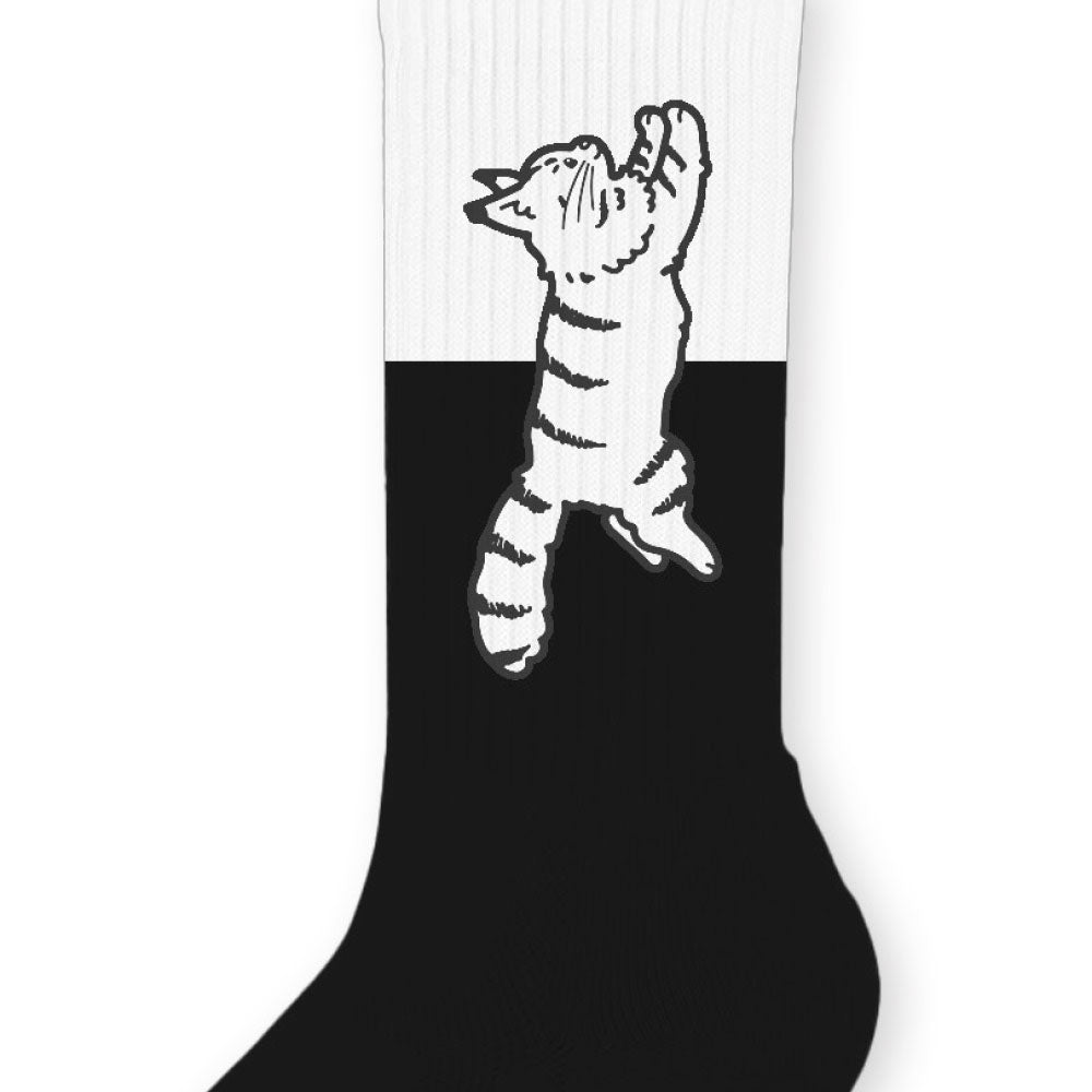 Theories 'Conscious Kitty' Socks (Black / White)