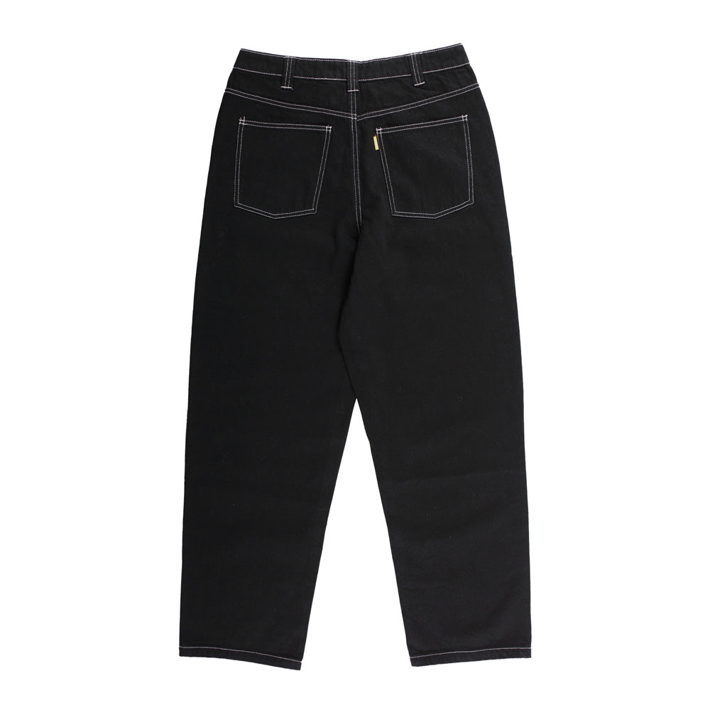Theories 'Plaza' Jeans (Black / White Contrast Stitch)