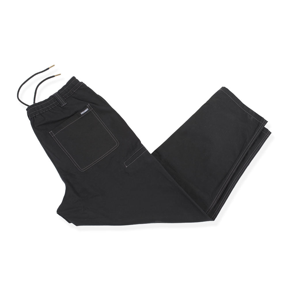 Theories 'Stamp' Lounge Pants (Black / Grey Contrast Stitch)