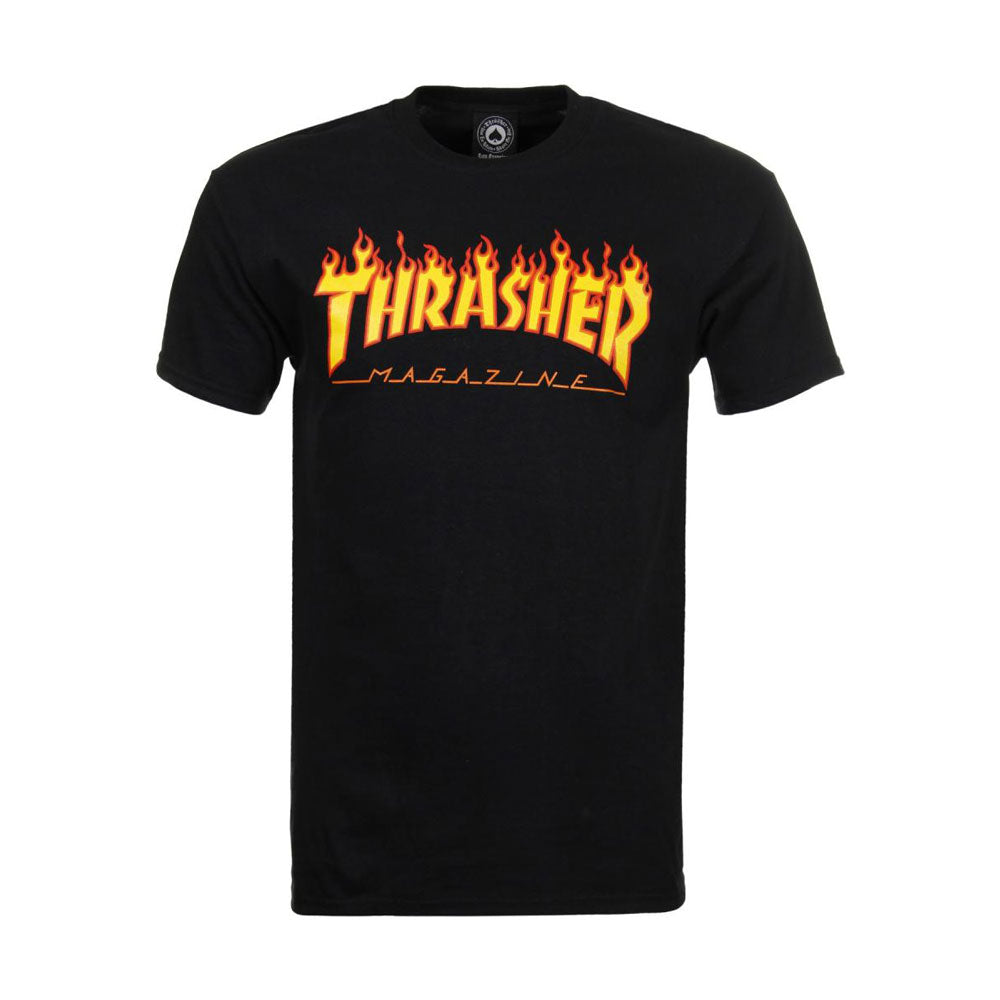 Thrasher 'Flame Logo' T-Shirt (Black)