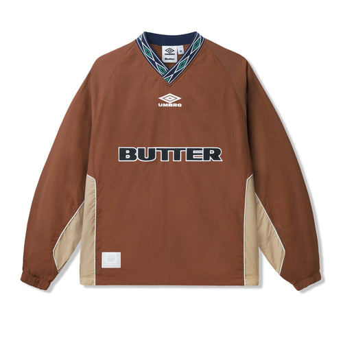 Butter Goods X Umbro 'Training' Pullover Crew (Chocolate / Tan)