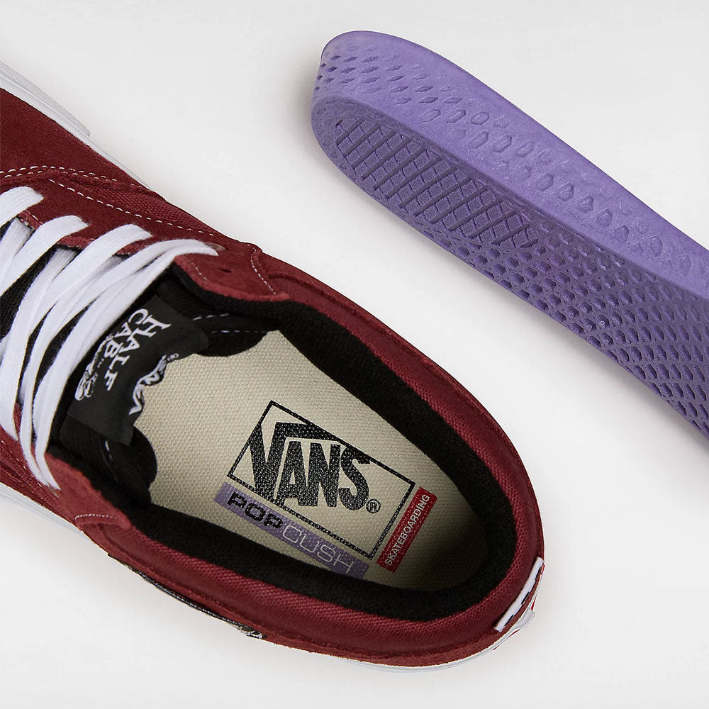 Vans 'Skate Half Cab' Skate Shoes (Burgundy / White)