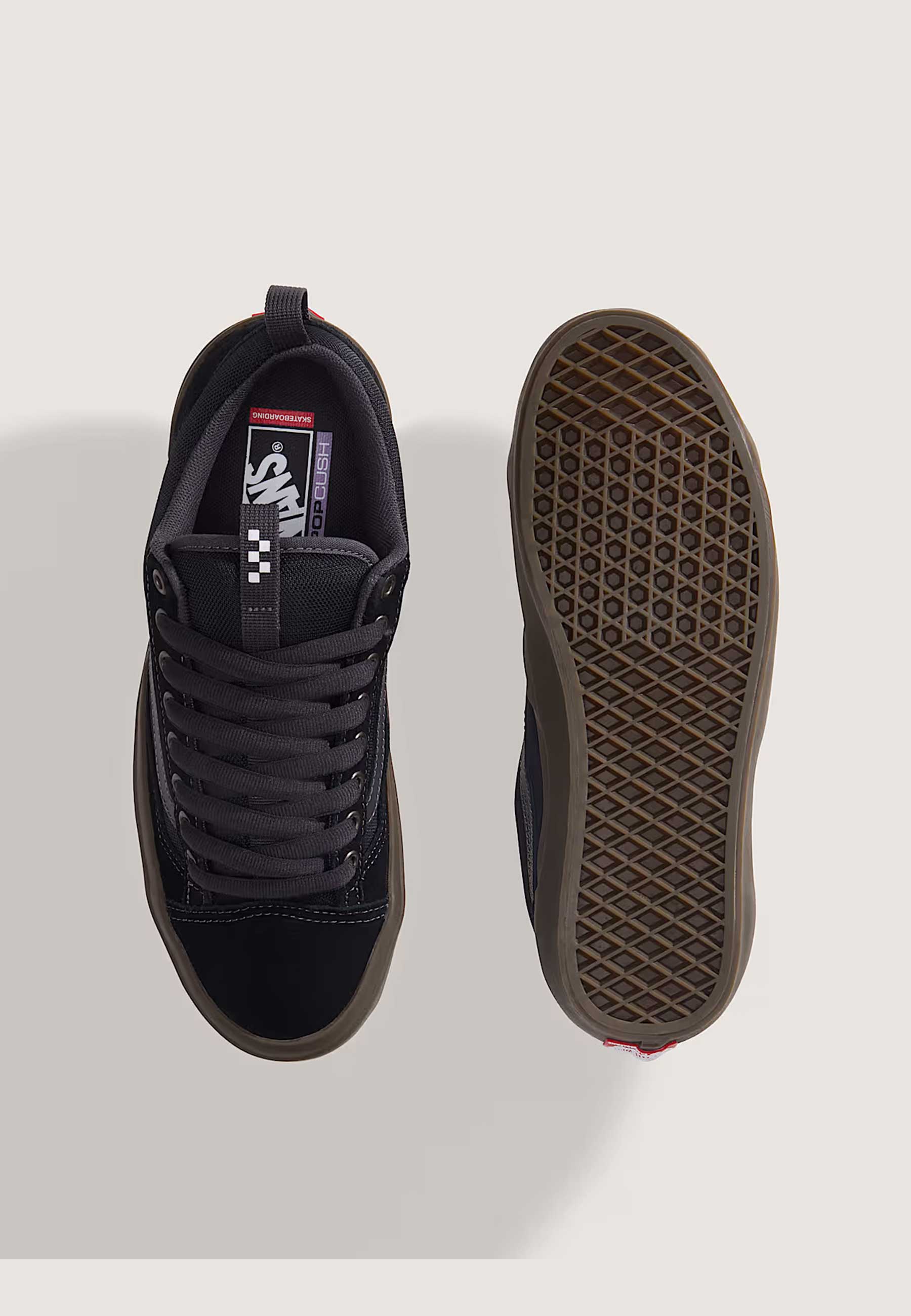Vans 'Old Skool 36+' Skate Shoes (Black / Charcoal / Gum)