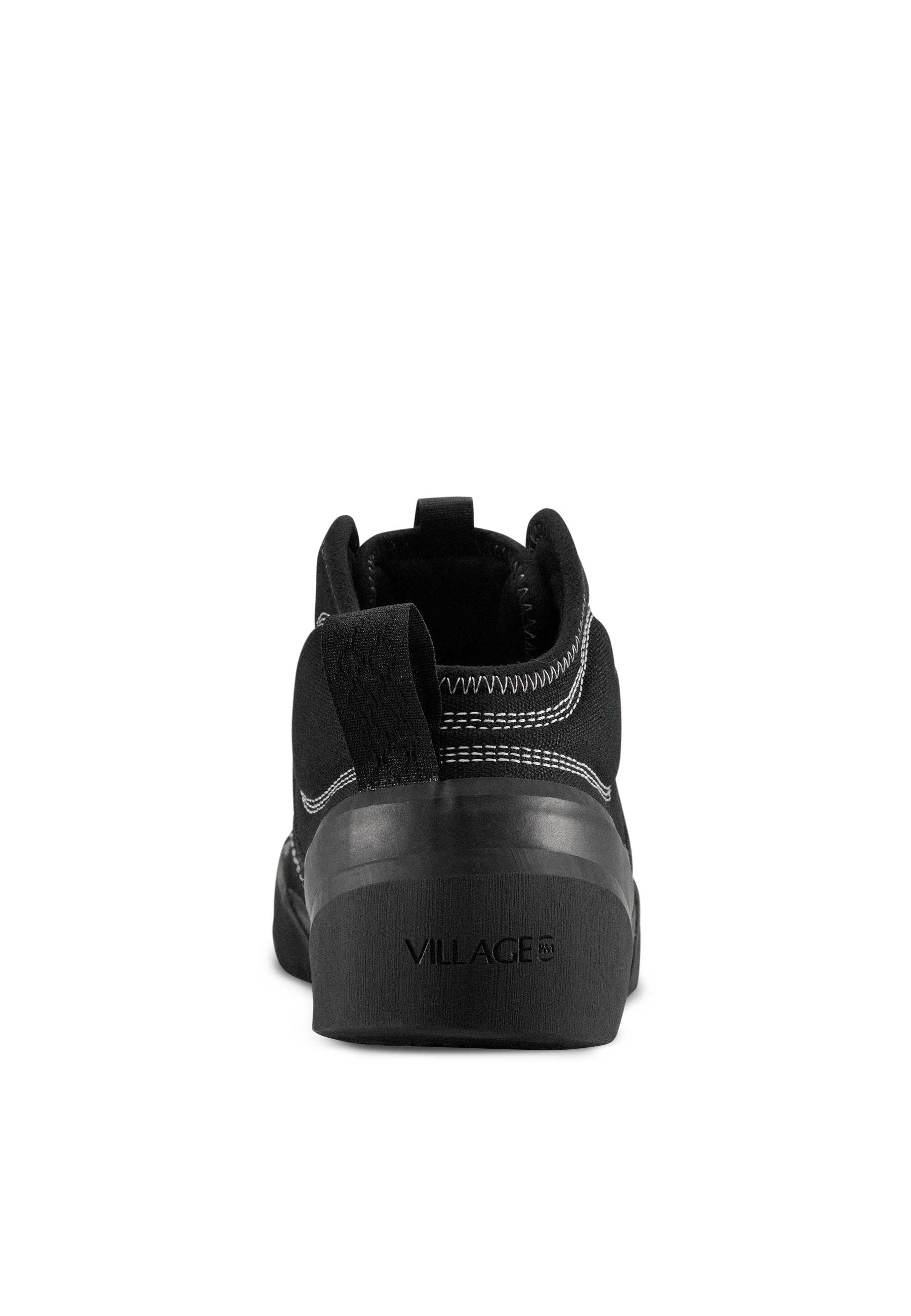 Village PM '1pm Mid' Skate Shoes (Black / Natural Black)