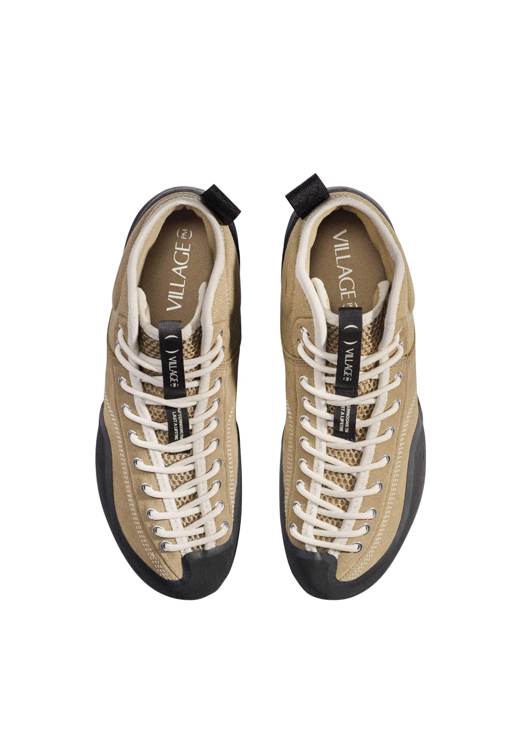 Village PM '1pm Mid' Skate Shoes (Sand / Natural Black)