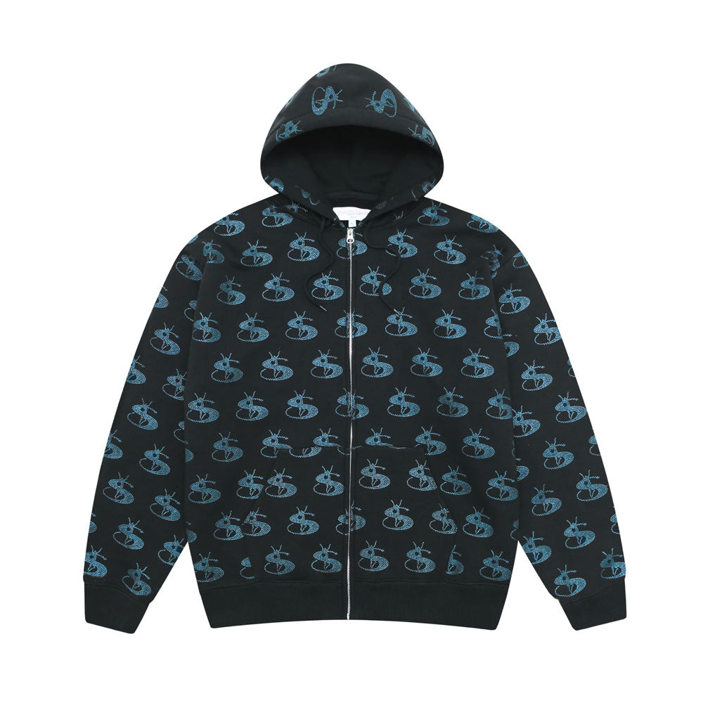 Yardsale 'Bijou' Zip Hood (Black / Indigo)