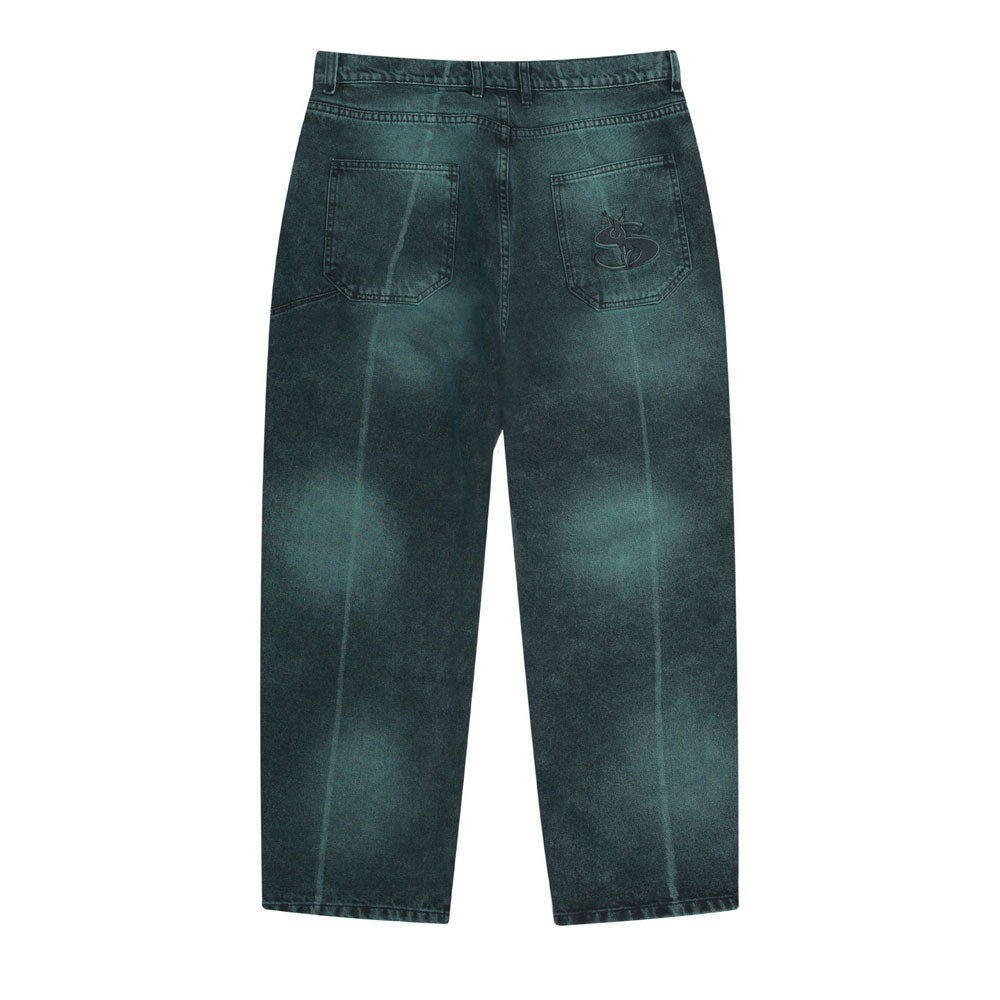 Yardsale 'Bleached Phantasy' Jeans (Emerald) | Cardiff Skateboard Club