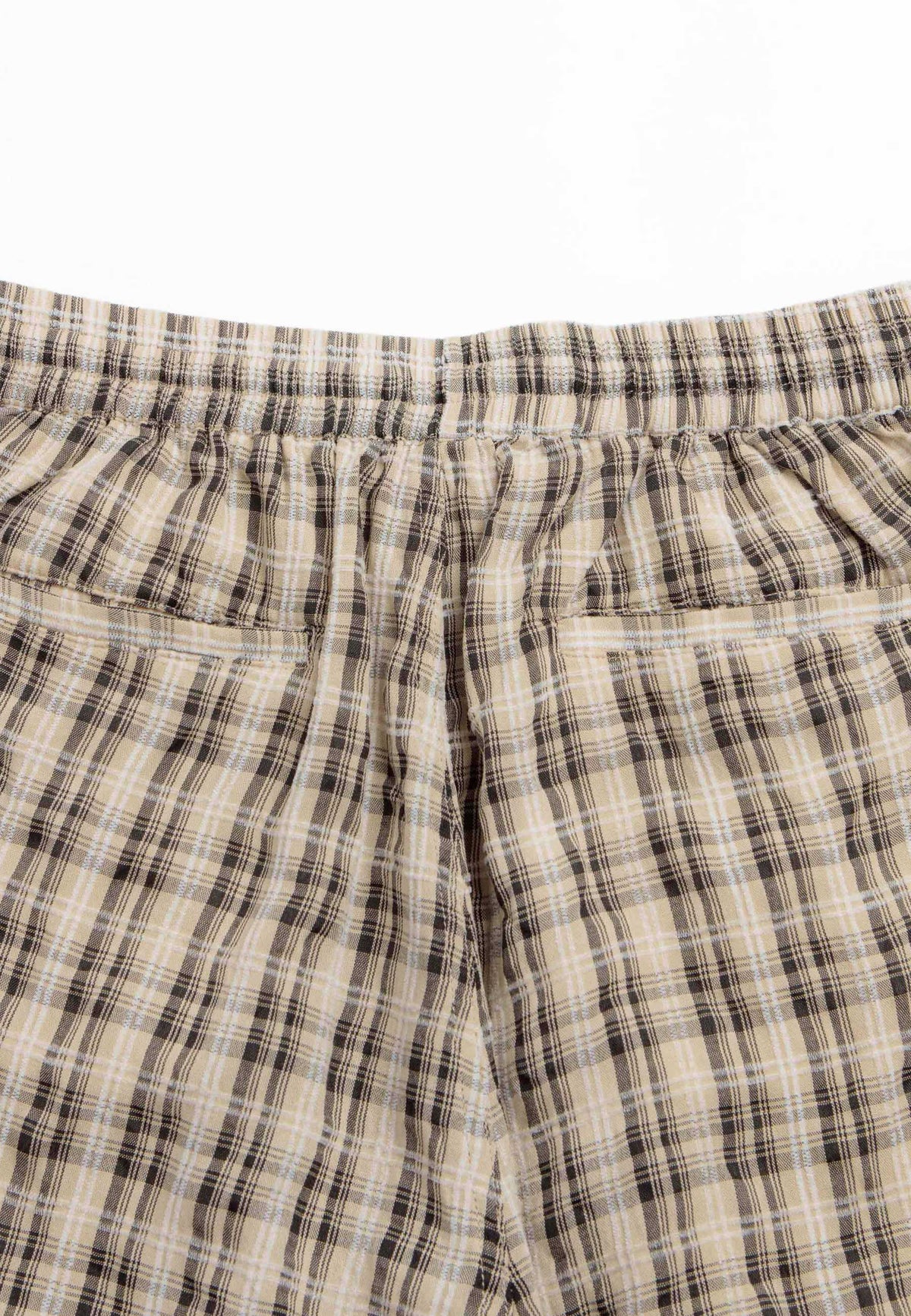 Yardsale 'Plaid' Cargo Shorts (Cream / Black)