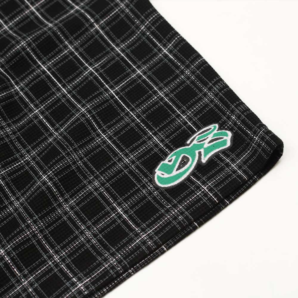 Yardsale 'Check' Waffle Shorts (Black)