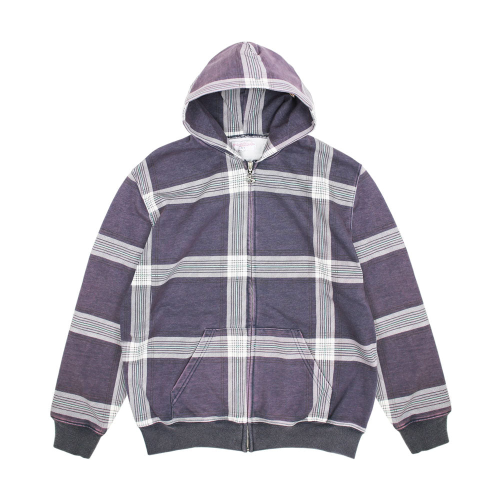 Yardsale 'Crib Checked' Zip Hood (Blue)