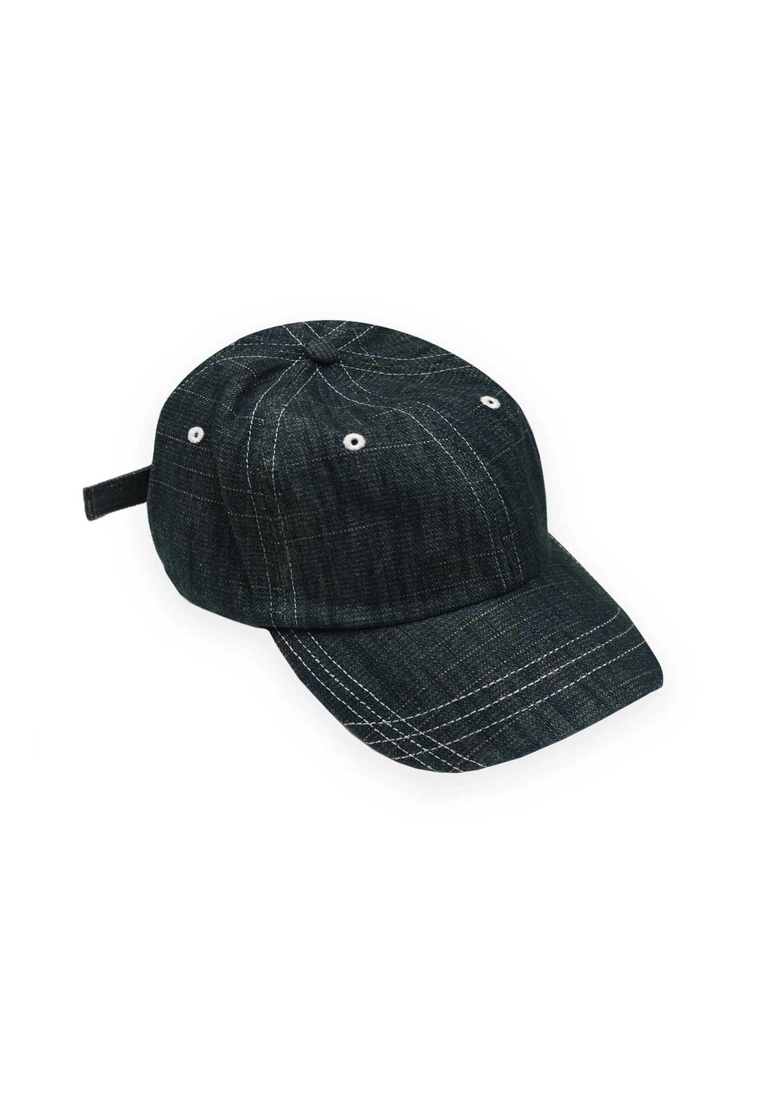 Yardsale 'Faded Slub Denim' 6 Panel Cap (Dark Blue)