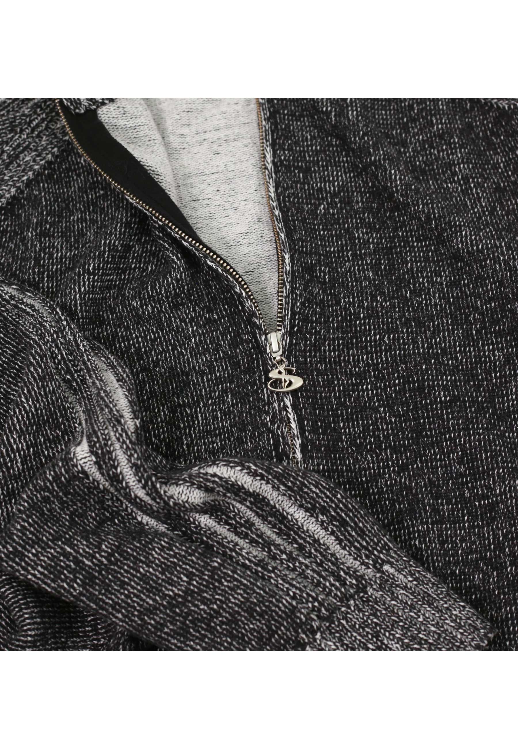 Yardsale 'Heathered Phantasy' Knitted Jacket (Black / Stone)