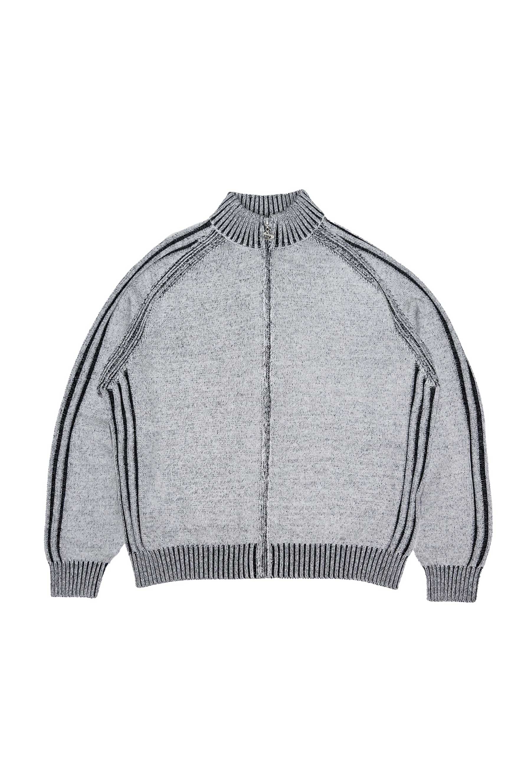Yardsale 'Heathered Phantasy' Knitted Jacket (Stone / Black)