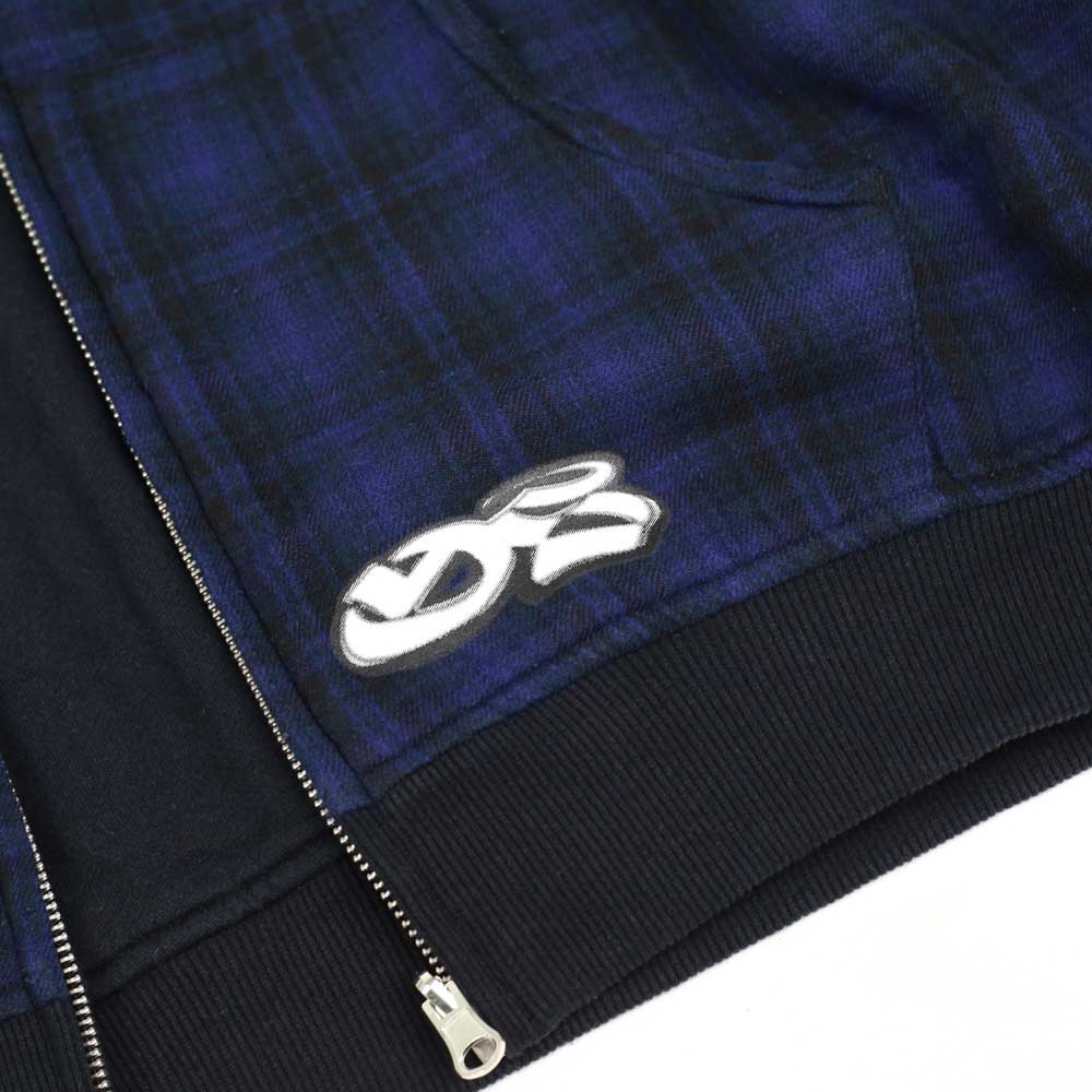 Yardsale Reversible Flannel Hood (Black / Indigo)