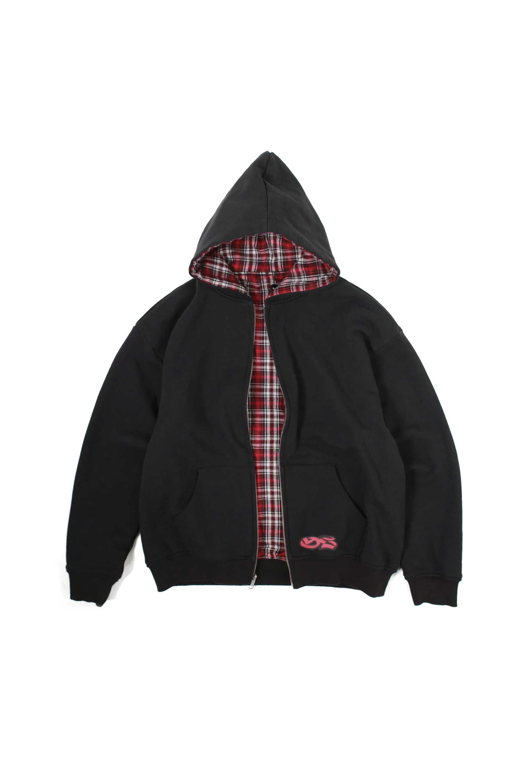 Yardsale Reversible Flannel Hood (Red / Black)