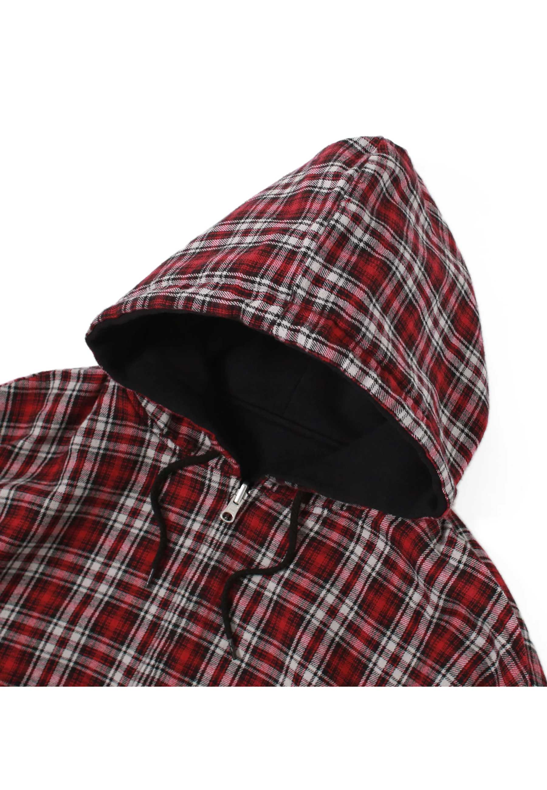 Yardsale Reversible Flannel Hood (Red / Black)