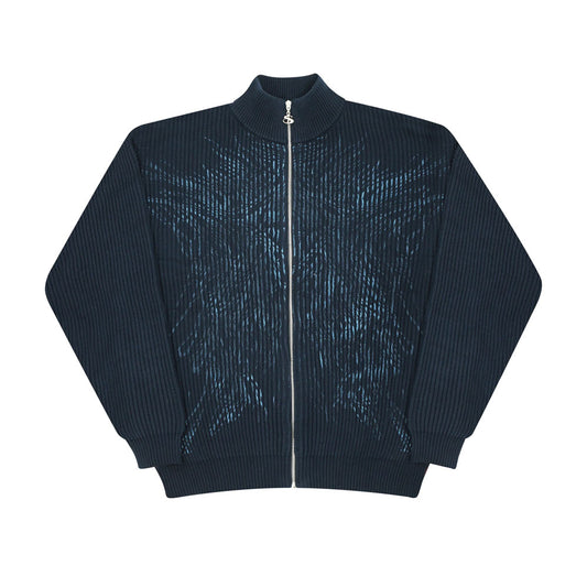 Yardsale 'Ripper Knit' Full Zip Jacket (Navy)