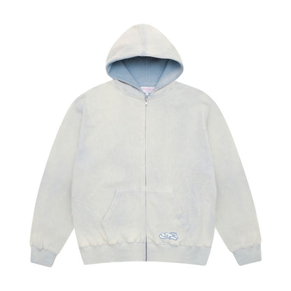 Yardsale 'Sprayed' Zip Waffle Hood (Blue)