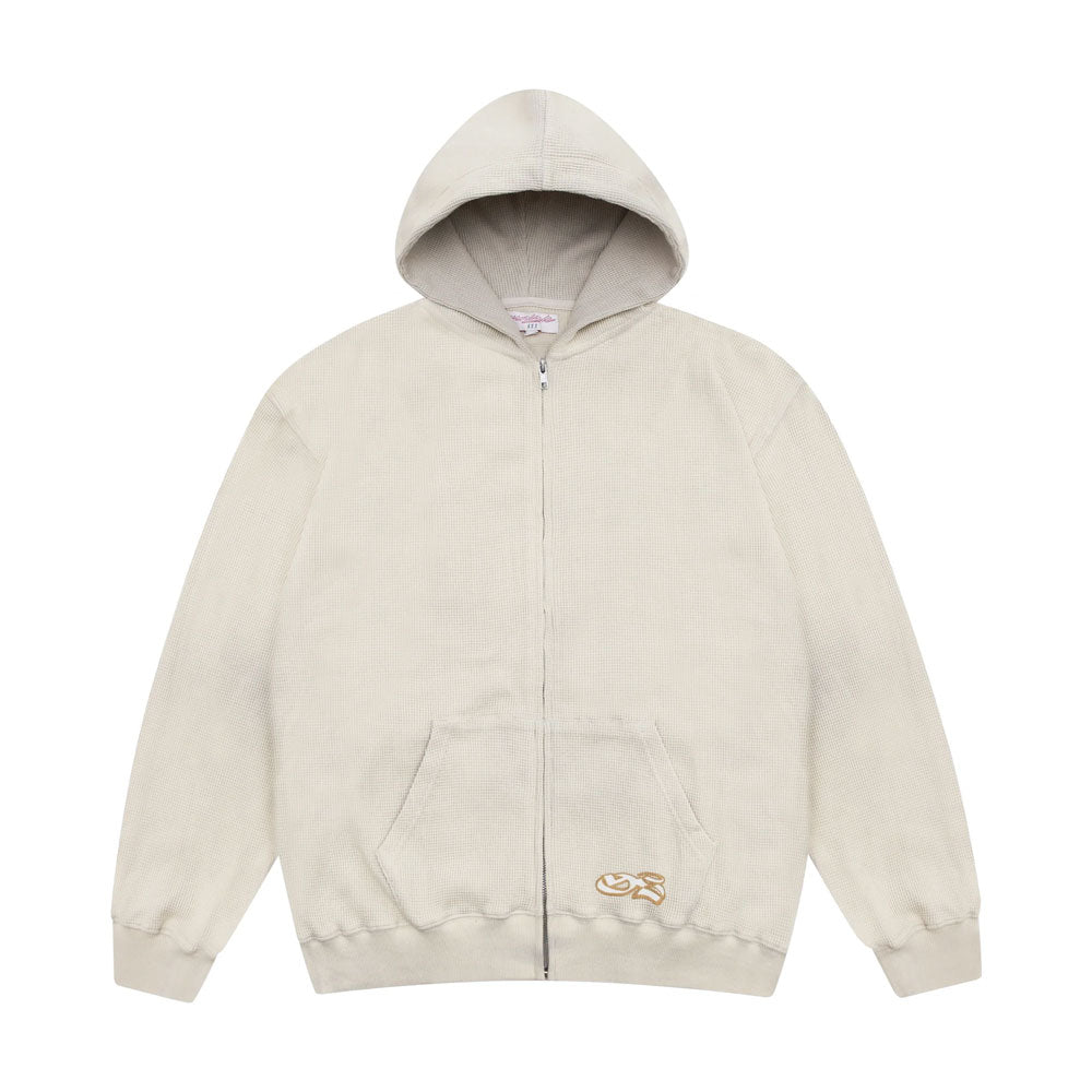 Yardsale 'Sprayed' Zip Waffle Hood (Sand)