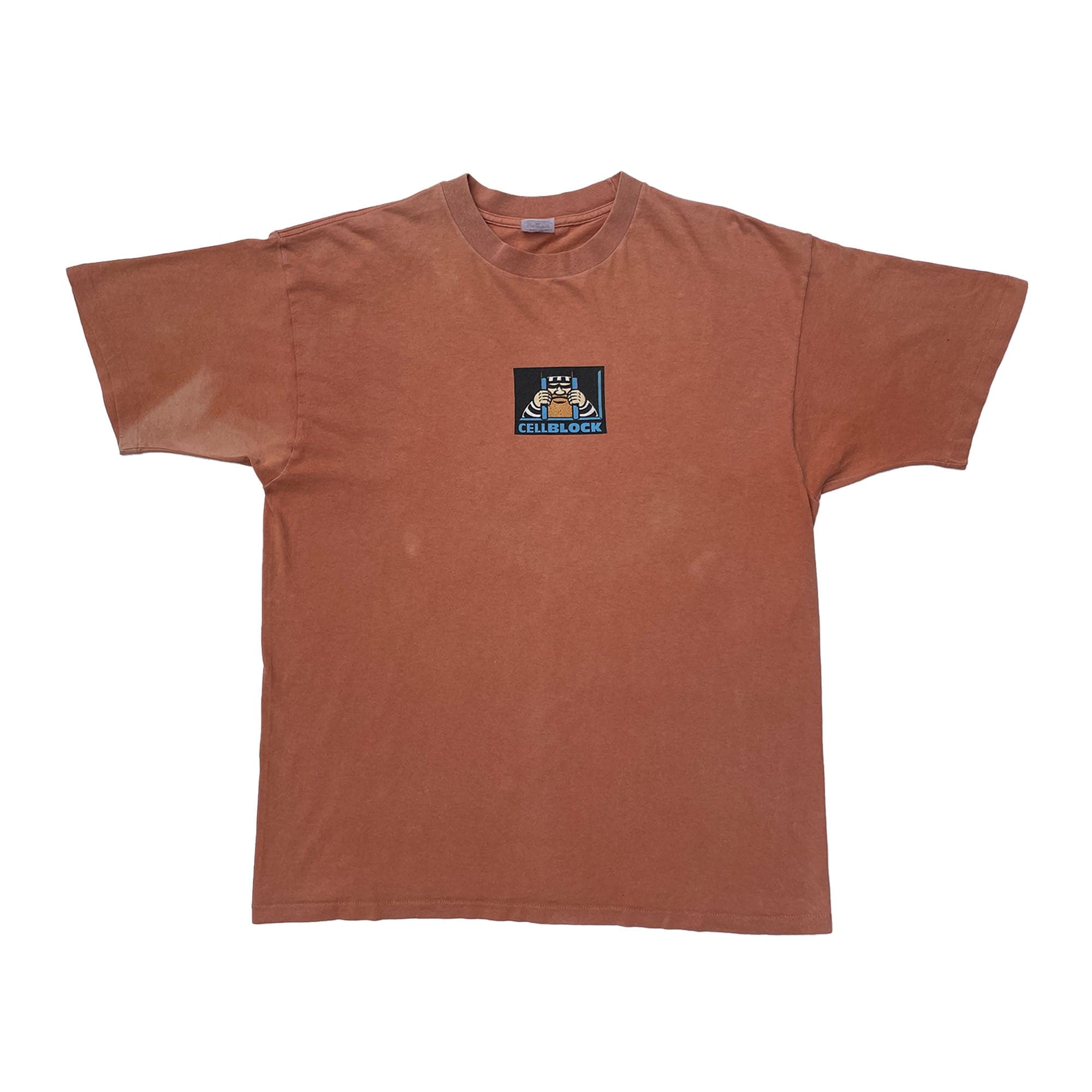 Santa Cruz Cellblock Single Stitched T Shirt Rust VINTAGE 90s