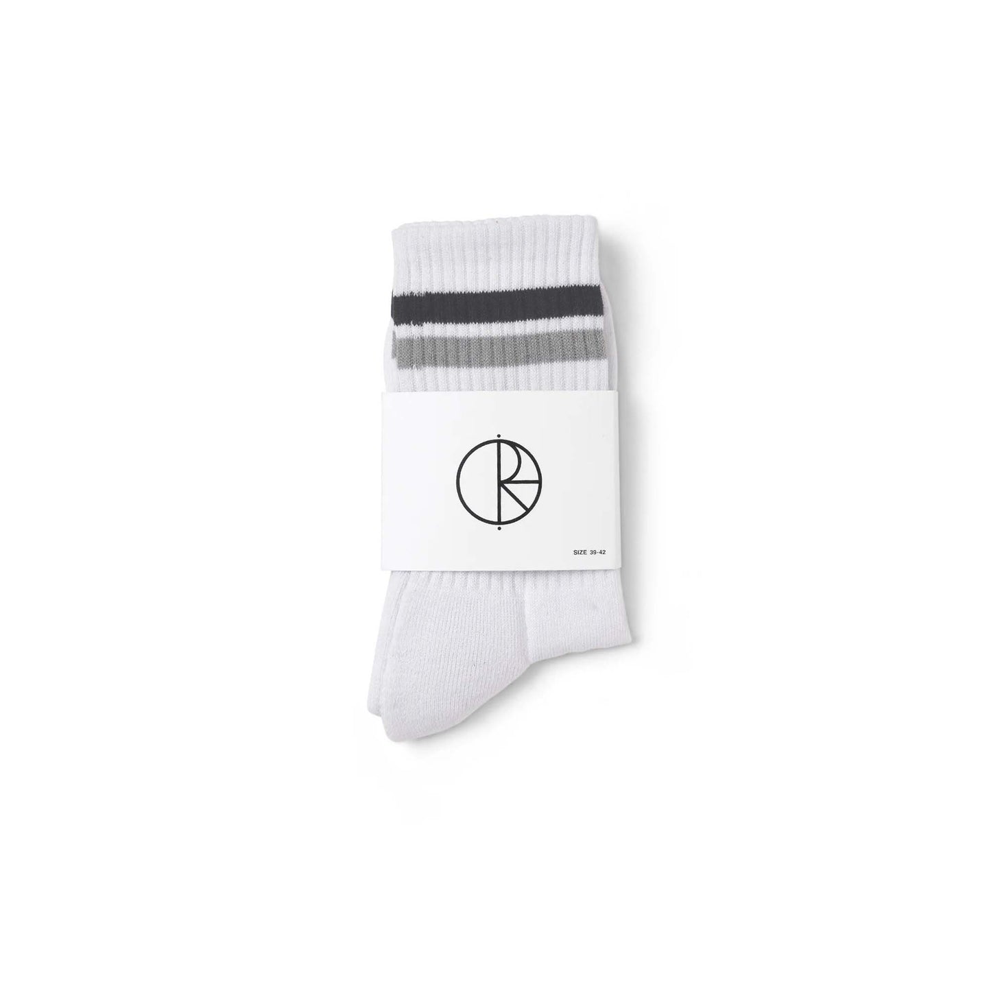 Polar 'Stripe' Socks (White / Black / Grey)
